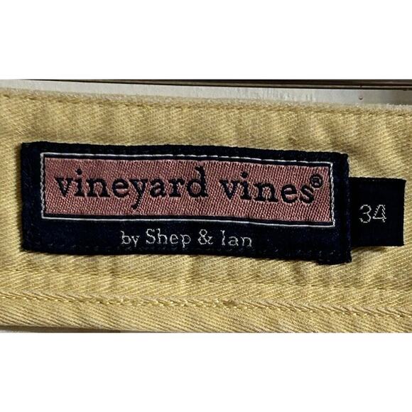 Vineyard Vines Men's Flat Front Shorts - Light Yellow - Picture 6 of 10